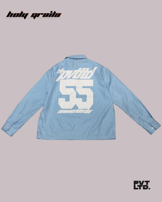 'Rush Hour' Blue Lightweight Cotton Printed Full Sleeve Shirt HG x Pvt Ltd - Back