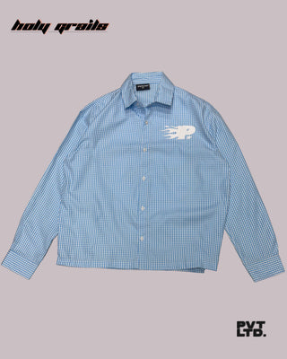 'Rush Hour' Blue Lightweight Cotton Printed Full Sleeve Shirt HG x Pvt Ltd - Front