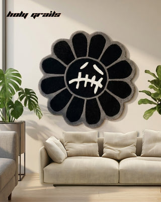 'Sicko Bloom' Hand Tufted Rug - On Wall