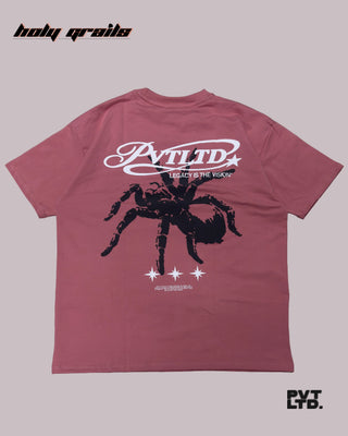 'Spider Vision' Red 260 GSM Looper Lycra Graphic Printed Oversize T-Shirt HG x Pvt Ltd - Back