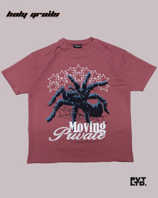 'Spider Vision' Red 260 GSM Looper Lycra Graphic Printed Oversize T-Shirt HG x Pvt Ltd - Front