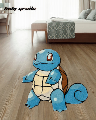 Squirtle Squash Tufted Rug On Floor