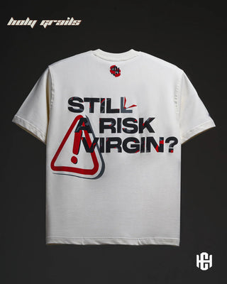 'Still A Risk Virgin' 260 GSM 100% Cotton Oversize Graphic Printed T-Shirt HG x Charactr - Back
