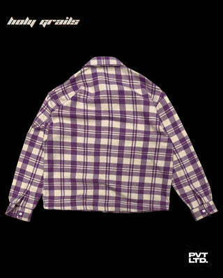 Street Style 'Blush Pink' Unisex Check 280 GSM Cotton Heavyweight Full Sleeve Boxy Fit Shirt HG x Pvt Ltd - Back