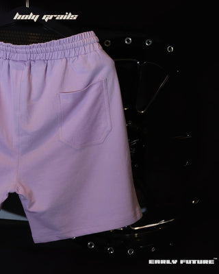 Street Style 'Cosmic Lilac Necessary' Purple 290 GSM 100% Terry Cotton Heavy Shorts HG x Early Future - Back