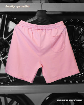 Street Style 'Heatwave Pink Necessary' 290 GSM 100% Terry Cotton Heavy Shorts HG x Early Future - Back Full