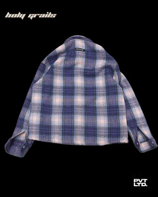 Street Style 'Kraven the Flannel' Lavender 250+ GSM Cotton Unisex Relaxed Fit Full Sleeve Shirt HG x Pvt Ltd - Back