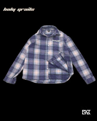 Street Style 'Kraven the Flannel' Lavender 250+ GSM Cotton Unisex Relaxed Fit Full Sleeve Shirt HG x Pvt Ltd - Front