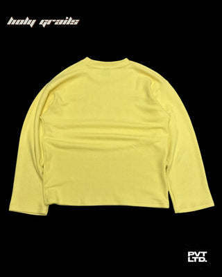 Street Style 'Popstar' Yellow Unisex 250 GSM Flat knit Graphic Oversize Sweatshirt HG x Pvt Ltd - Back
