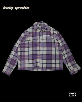 Street Style 'Purple Checkered' Placid Flannel Full Sleeve Shirt HG x Pvt Ltd - Front
