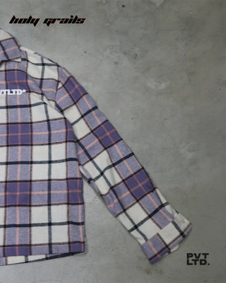 Street Style 'Purple Checkered' Placid Flannel Full Sleeve Shirt HG x Pvt Ltd - Front Side