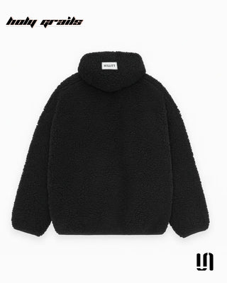 Street Style 'Sherpa Furr' Black 350 GSM Oversize Fit Hoodie HG x Sullitt - Back