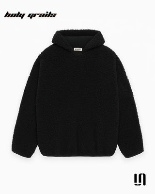 Street Style 'Sherpa Furr' Black 350 GSM Oversize Fit Hoodie HG x Sullitt - Front