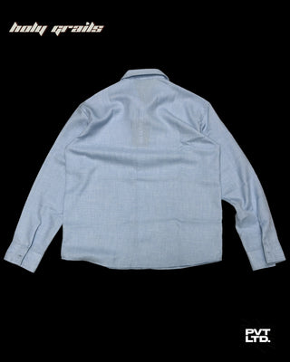 Street Style 'Sky Blue' Linen Lyocell Blend Full Sleeve Shirt HG x Pvt Ltd - Back