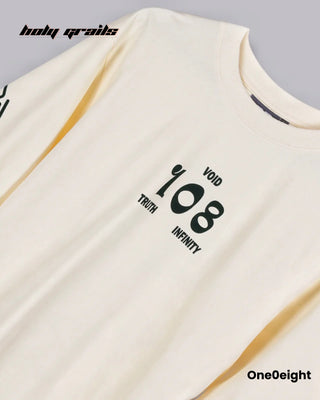 Street Style 'Tattva' Cream Graphic Printed Oversize Tee HG x One0eight - Front