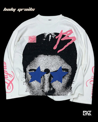 Street Style 'The Rekha' White 300 GSM Knit Fabric Printed Oversize Sweatshirt HG x Pvt Ltd - Front