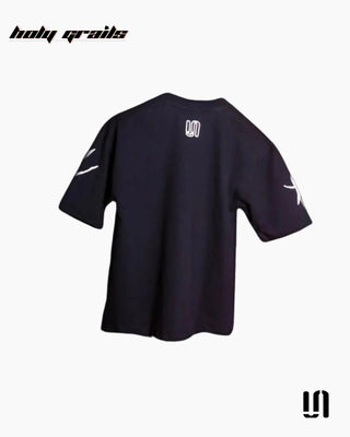 Street Style 'Thunder' Black 240 GSM 100% French Terry Cotton Puff Print Oversized Tee HG x Sullitt - Back