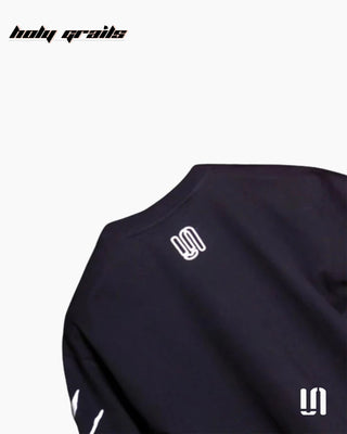 Street Style 'Thunder' Black 240 GSM 100% French Terry Cotton Puff Print Oversized Tee HG x Sullitt - Back Close