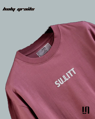 Street Style 'Wild Deer' Onion Pink 240 GSM 100% French Terry Cotton Puff Printed Oversized Tee HG x Sullitt - Front Close