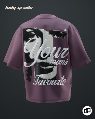 Streetwear Style Limited Edition 'Your Mom’s Favourite Pink Oversized Fit 240 GSM 100% Cotton T-Shirt' HG x Grey Hound Clothing - Back