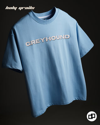 Streetwear Style 'Blue Freedom' Oversized 240 GSM 100% Cotton Tee HG x Grey Hound Clothing - Front