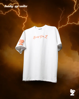 Streetwear Style 'Brain Out 🧠' White Oversized 240 GSM French Terry Cotton Tee HG x Bloody Gen-Z - Front