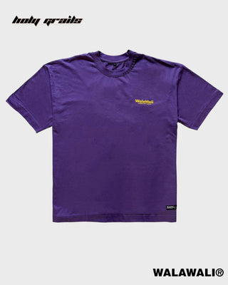 Streetwear Style 'Change Ain't Subtle' Purple 180 GSM 100% Cotton Oversize Graphics Tee HG X WalaWali - Front