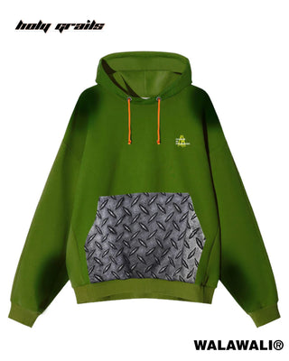 Streetwear Style 'Change In Progress Green Oversize fit 100% Cotton Terry Graphics Hoodie' HG X WalaWali - Front