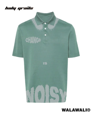 Streetwear Style 'Change Is Noisy' 240 GSM 100% Cotton Green Graphic Shirt HG X WalaWali - Front