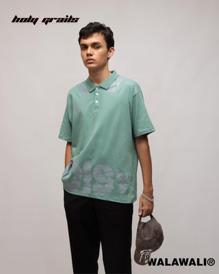 Streetwear Style 'Change Is Noisy' 240 GSM 100% Cotton Green Graphic Shirt HG X WalaWali - Front 1