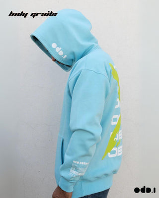 Streetwear Style 'Disobey' Blue Oversized 330 GSM 100% Cotton Hoodies HG x OdD.1 - Side 2