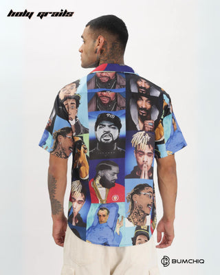 Streetwear Style 'Drip Dap' Multi Color Oversize Half Sleeve Spread Collar Shirt HG x Bumchiq - Back