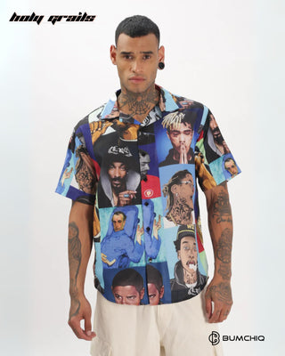 Streetwear Style 'Drip Dap' Multi Color Oversize Half Sleeve Spread Collar Shirt HG x Bumchiq - Front