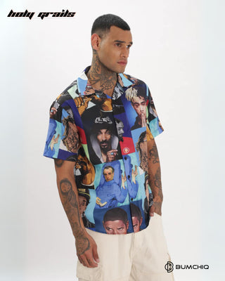 Streetwear Style 'Drip Dap' Multi Color Oversize Half Sleeve Spread Collar Shirt HG x Bumchiq - Side 2