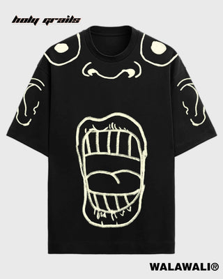 Streetwear Style 'Fact Face' 240 GSM 100% Premium Terry Cotton Heavy-weight Oversize Graphics Tee HG X WalaWali - Front