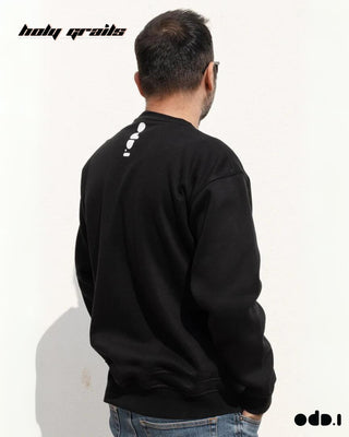 Streetwear Style 'Fri-Day' Black Oversized 330 GSM 100% Cotton Sweatshirt HG x OdD.1 - Back Side