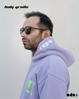 Streetwear Style 'Gimme! Love' Lilac Purple Oversized 330 GSM 100% Cotton Hoodies HG x OdD.1 - Side Close Up