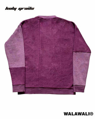 Streetwear Style 'In & Out Purple Crewneck Reversible Oversize Sweatshirt' HG X WalaWali - Back 1