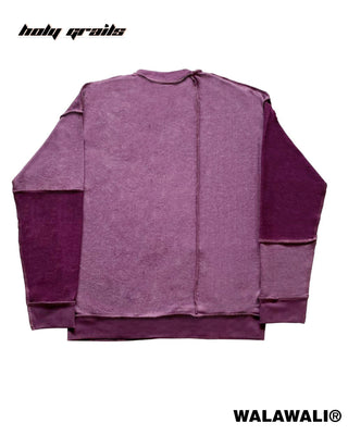 Streetwear Style 'In & Out Purple Crewneck Reversible Oversize Sweatshirt' HG X WalaWali - Back 2