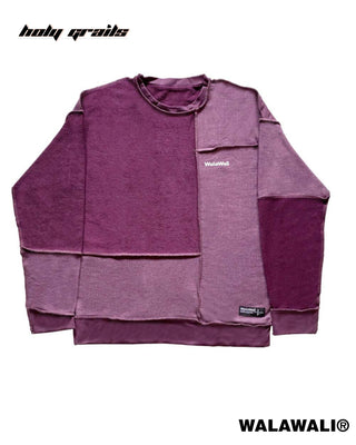 Streetwear Style 'In & Out Purple Crewneck Reversible Oversize Sweatshirt' HG X WalaWali - Front 1