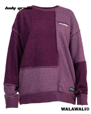 Streetwear Style 'In & Out Purple Crewneck Reversible Oversize Sweatshirt' HG X WalaWali - Front 2