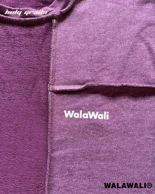 Streetwear Style 'In & Out Purple Crewneck Reversible Oversize Sweatshirt' HG X WalaWali - Front Close Up