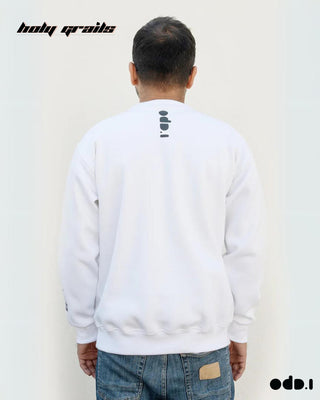 Streetwear Style'Kraken' White Oversized 330 GSM 100% Cotton Sweatshirt HG x OdD.1 - Back