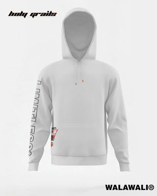 Streetwear Style 'Limitless White 240 GSM 100% Cotton Hoodie' HG X WalaWali - Front