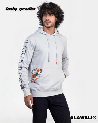 Streetwear Style 'Limitless White 240 GSM 100% Cotton Hoodie' HG X WalaWali - Front Side 2