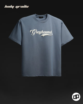 Streetwear Style 'Makeout' Light Blue Oversized 250 GSM 100% Cotton Tee-Shirt HG x Grey Hound Clothing - Front