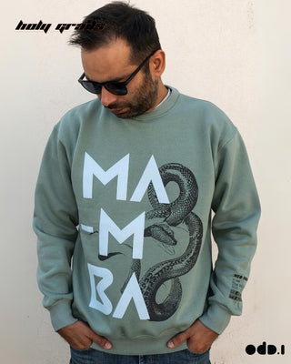 Streetwear Style 'Mamba' Sage Green Oversized 330 GSM 100% Cotton Sweatshirt HG x OdD.1 - Front