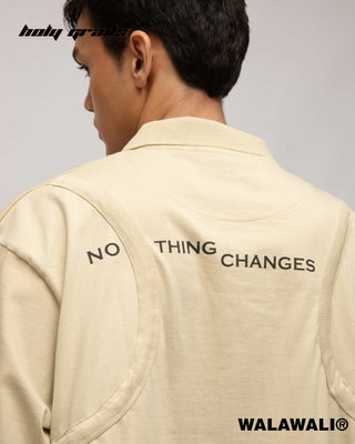 Streetwear Style 'Nothing Changes' 240 GSM 100% Cotton Graphic Shirt HG X WalaWali - Back Close Up