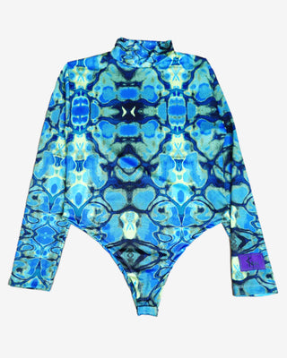 Streetwear Style 'Oknext' Blue Snake Bodysuit HG x KNN Calcutta - Front