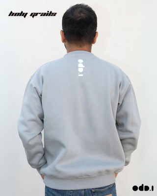 Streetwear Style 'Raptor' Grey Oversized 330 GSM 100% Cotton Sweatshirt HG x OdD.1 - Back